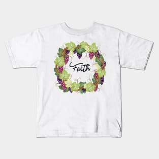 Faith - Grape Vines Kids T-Shirt